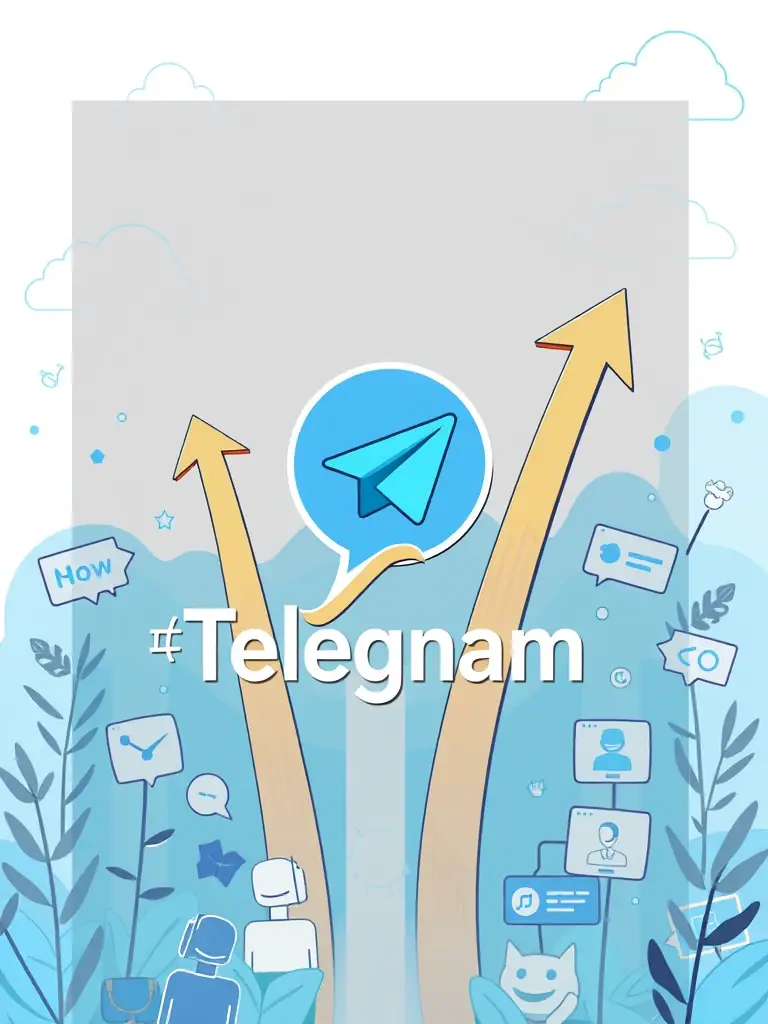 A visually appealing graphic representing Telegram advertising, highlighting channel growth, bot integration, and community engagement.